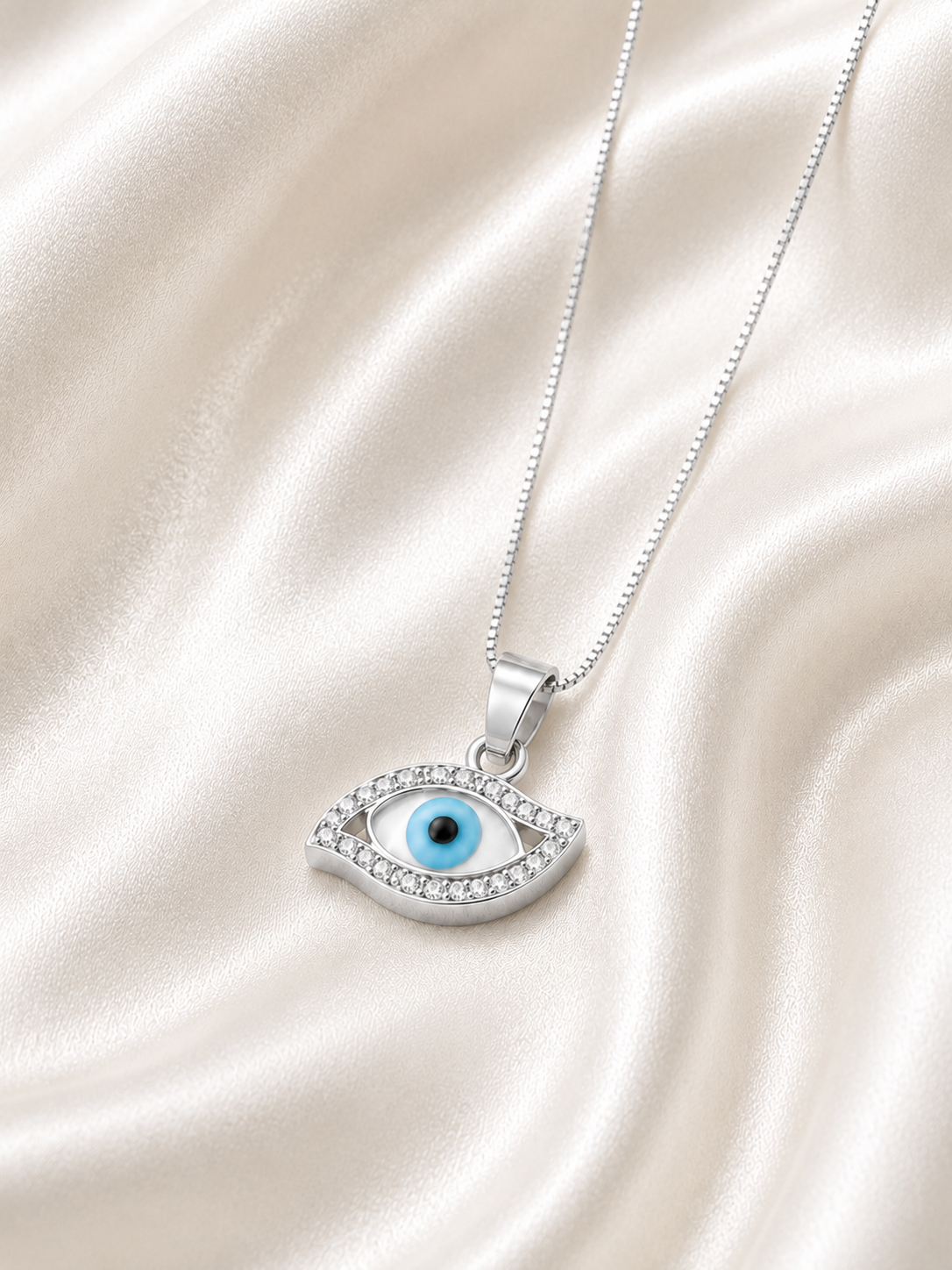 Reeva Sleek Evil Eye-925 Sterling Silver