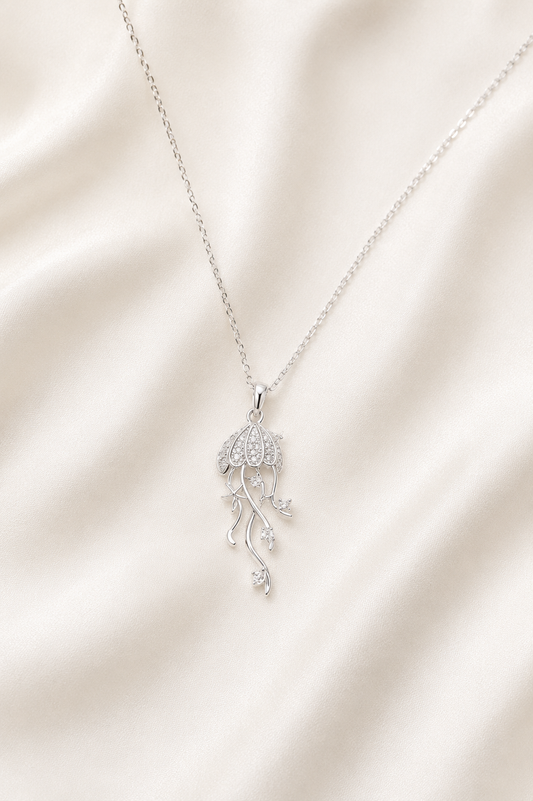 Reeva Enchanted Bloom Necklace-925 Sterling Silver