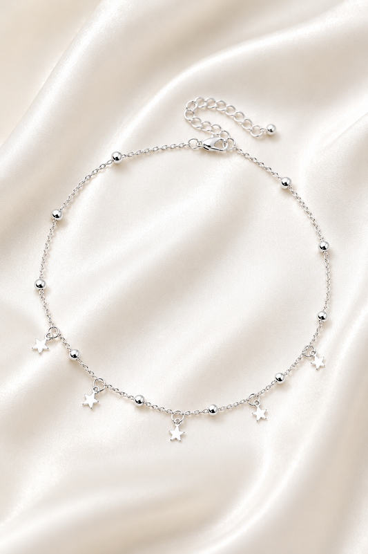 Reeva Celestial Star Charm Bracelet – 925 Sterling Silver