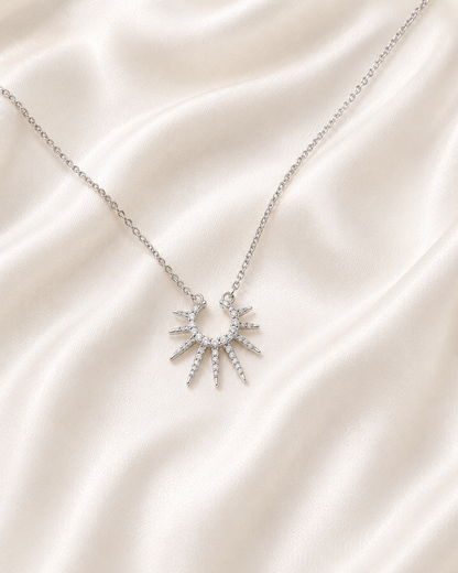 Reeva Sunburst Aura Pendant-925 Sterling Silver