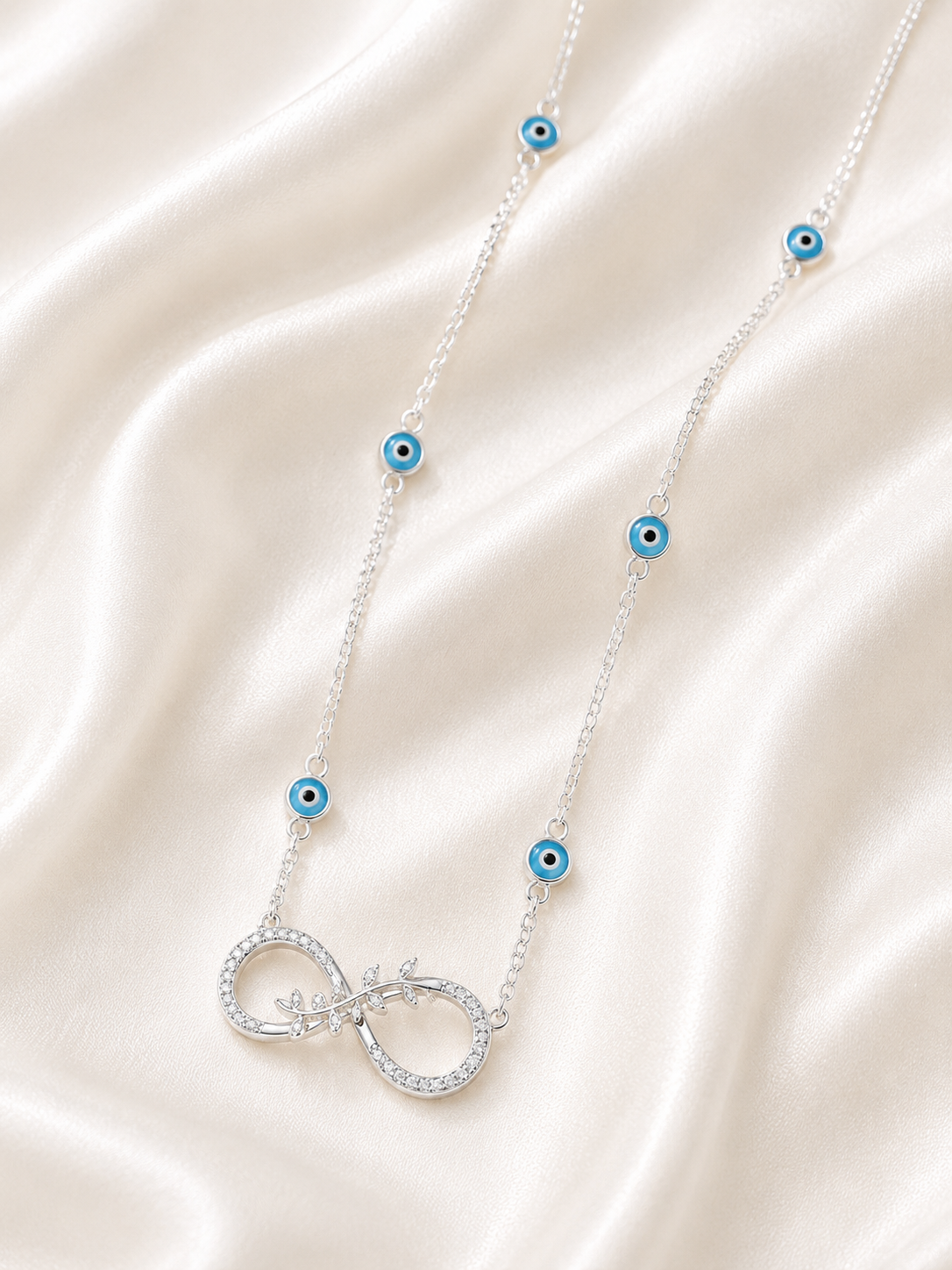 Reeva Infinity evileye Chain- 925 Sterling Silver