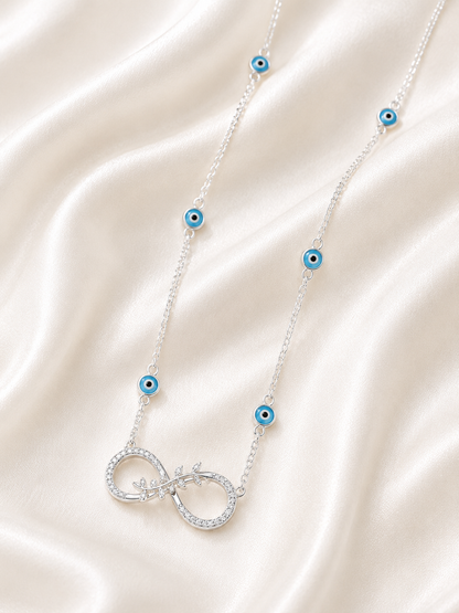 Reeva Infinity evileye Chain- 925 Sterling Silver