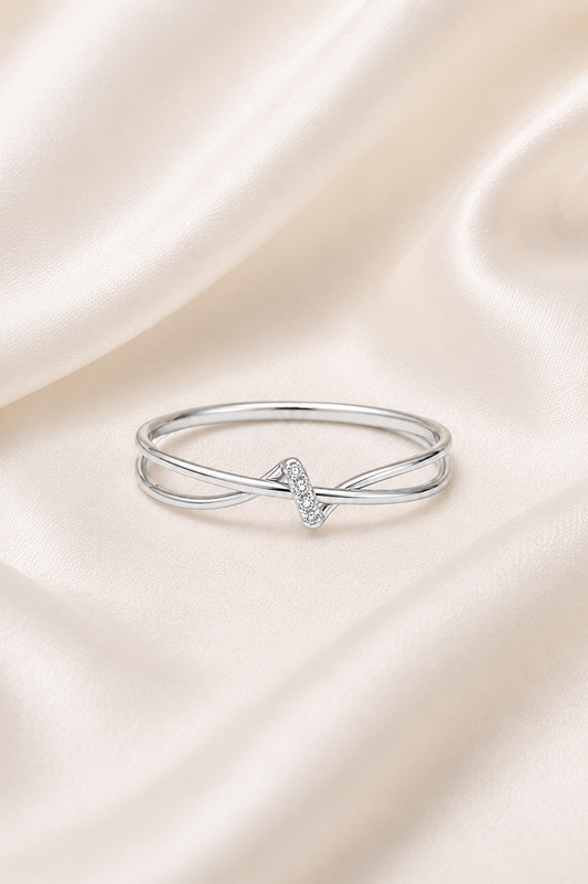 Reeva Infinity Twist Ring-925 Sterling Silver