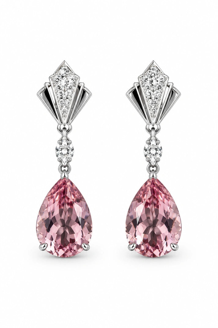 Reeva Blush Teardrop Statement Earrings