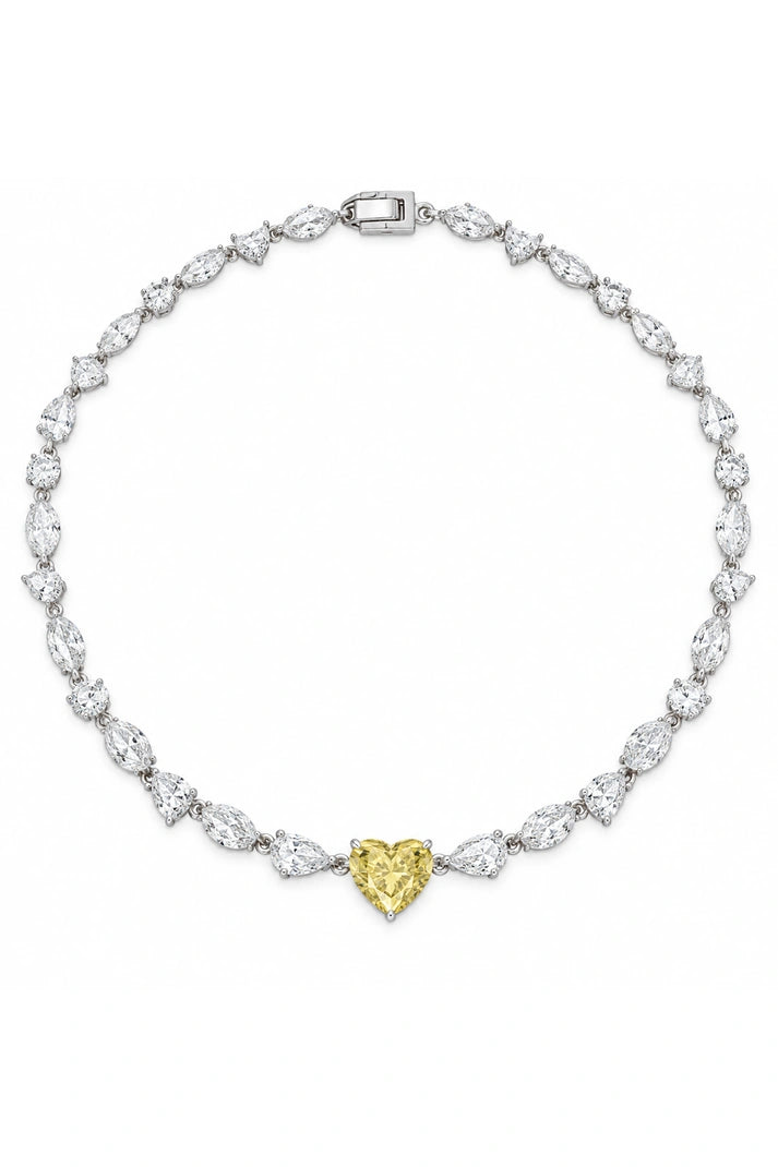 Reeva Golden Heart Radiance Necklace