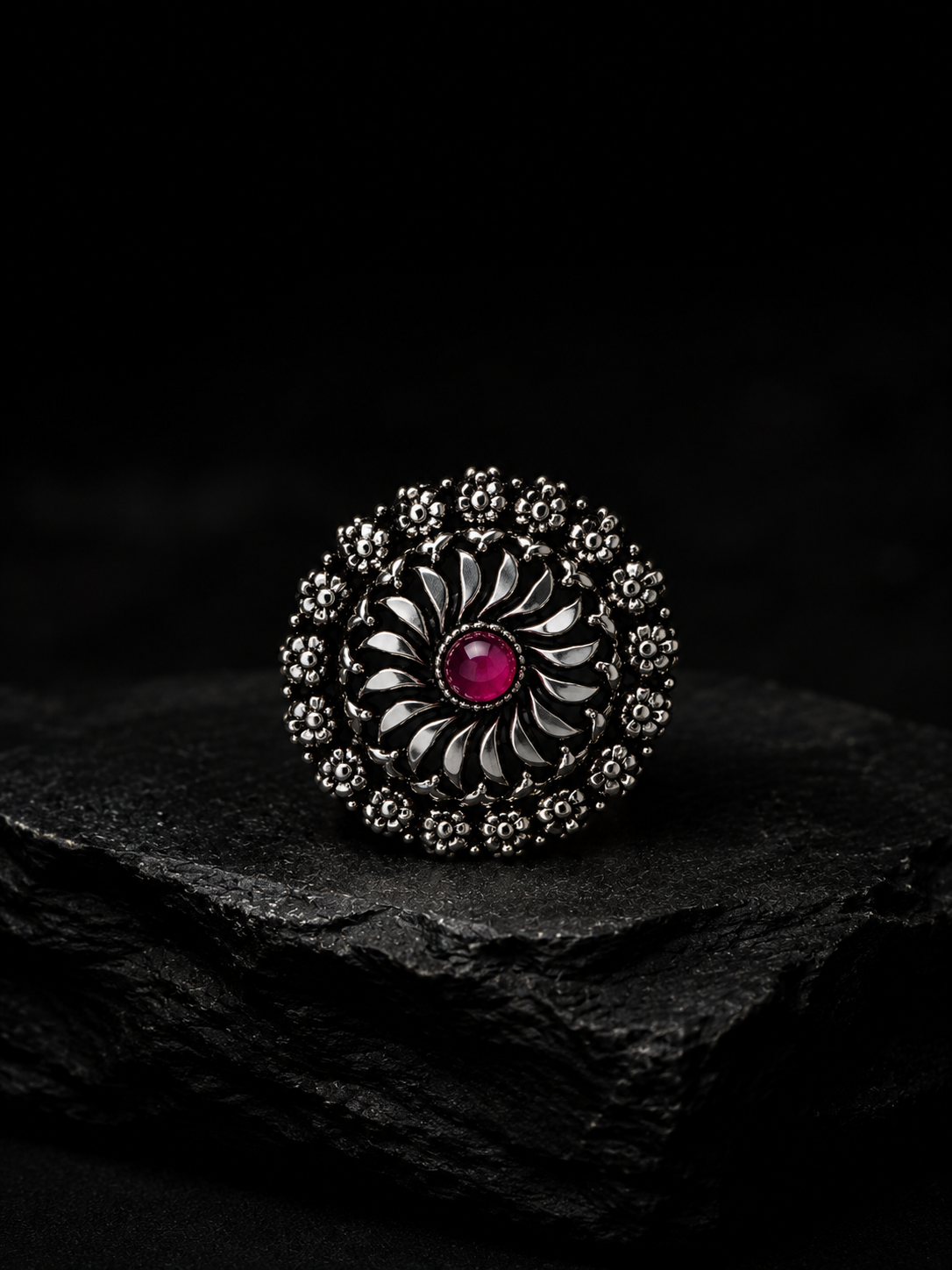 Reeva Ruby Bloom Ring