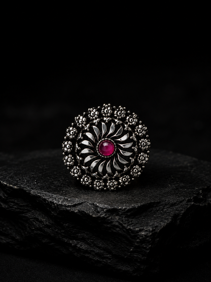 Reeva Ruby Bloom Ring