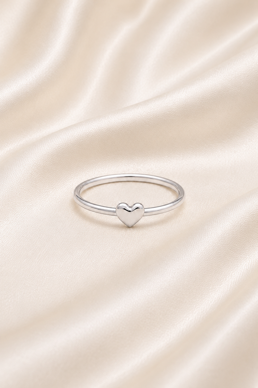 Reeva Petite Heart Ring-925 Sterling Silver