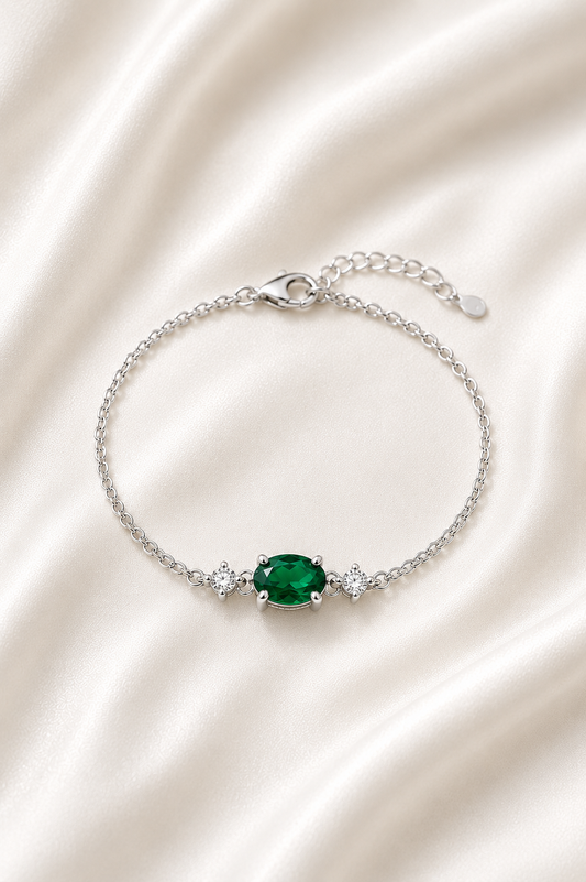 Emerald Grace Bracelet-925 Sterling Silver