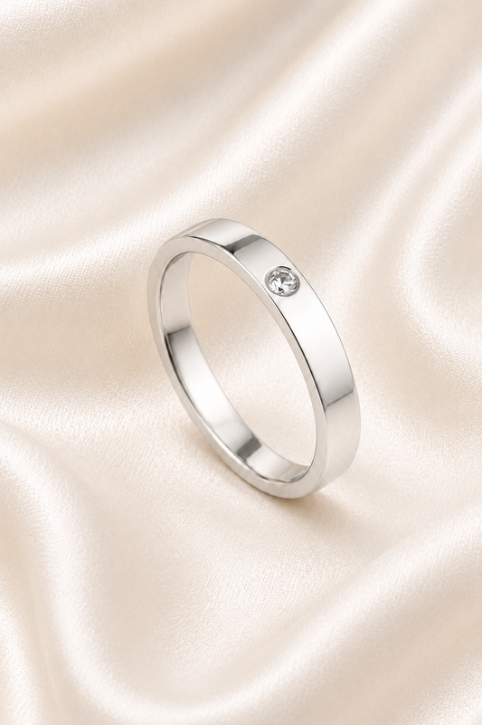 Reeva Celeste Solitaire Ring-925 Sterling Silver