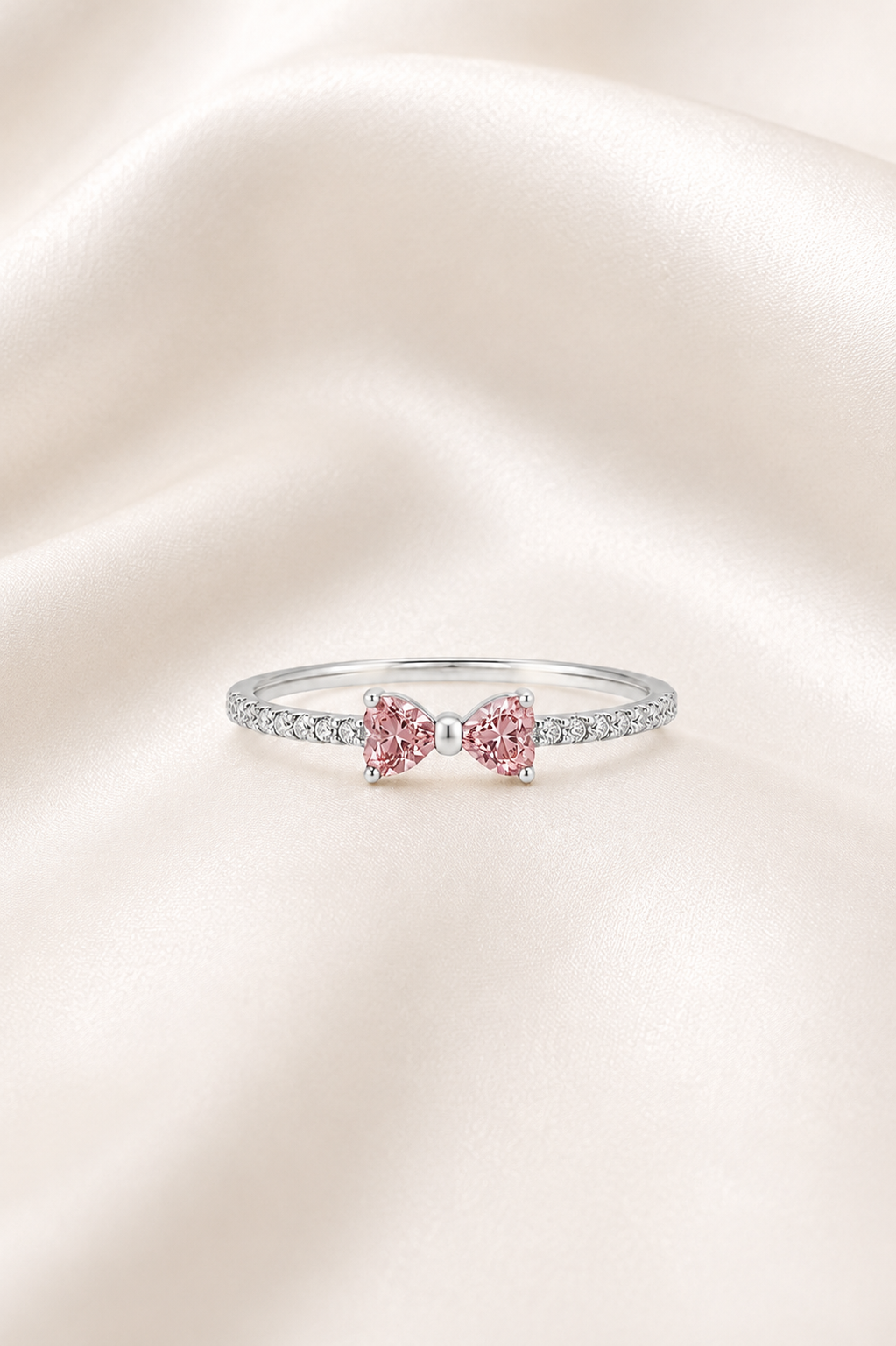 Reeva Blush Bow Ring- 925 Sterling Silver
