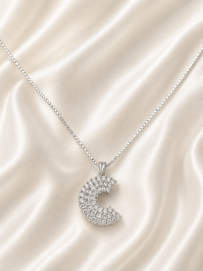Reeva Crescent Glow Pendant-925 Sterling Silver