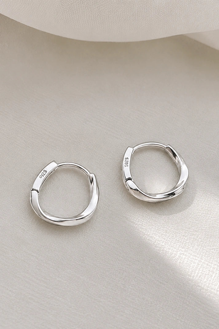 Classic Twist Hoop Earrings – 925 Sterling Silver