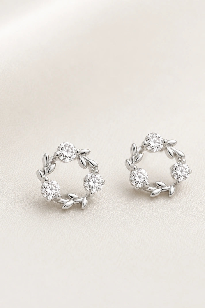 Reeva Wreath Stud Earrings – 925 Sterling Silver
