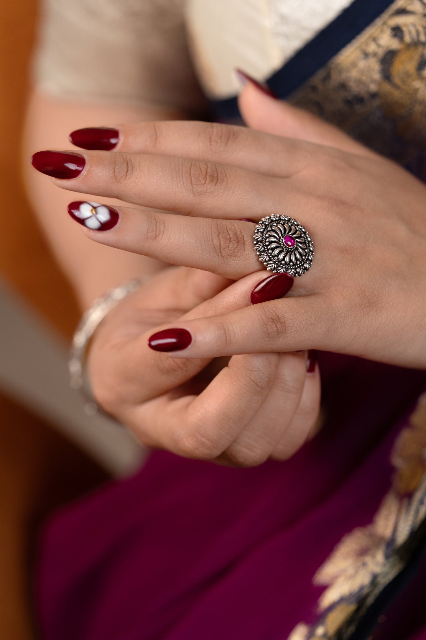 Reeva Ruby Bloom Ring