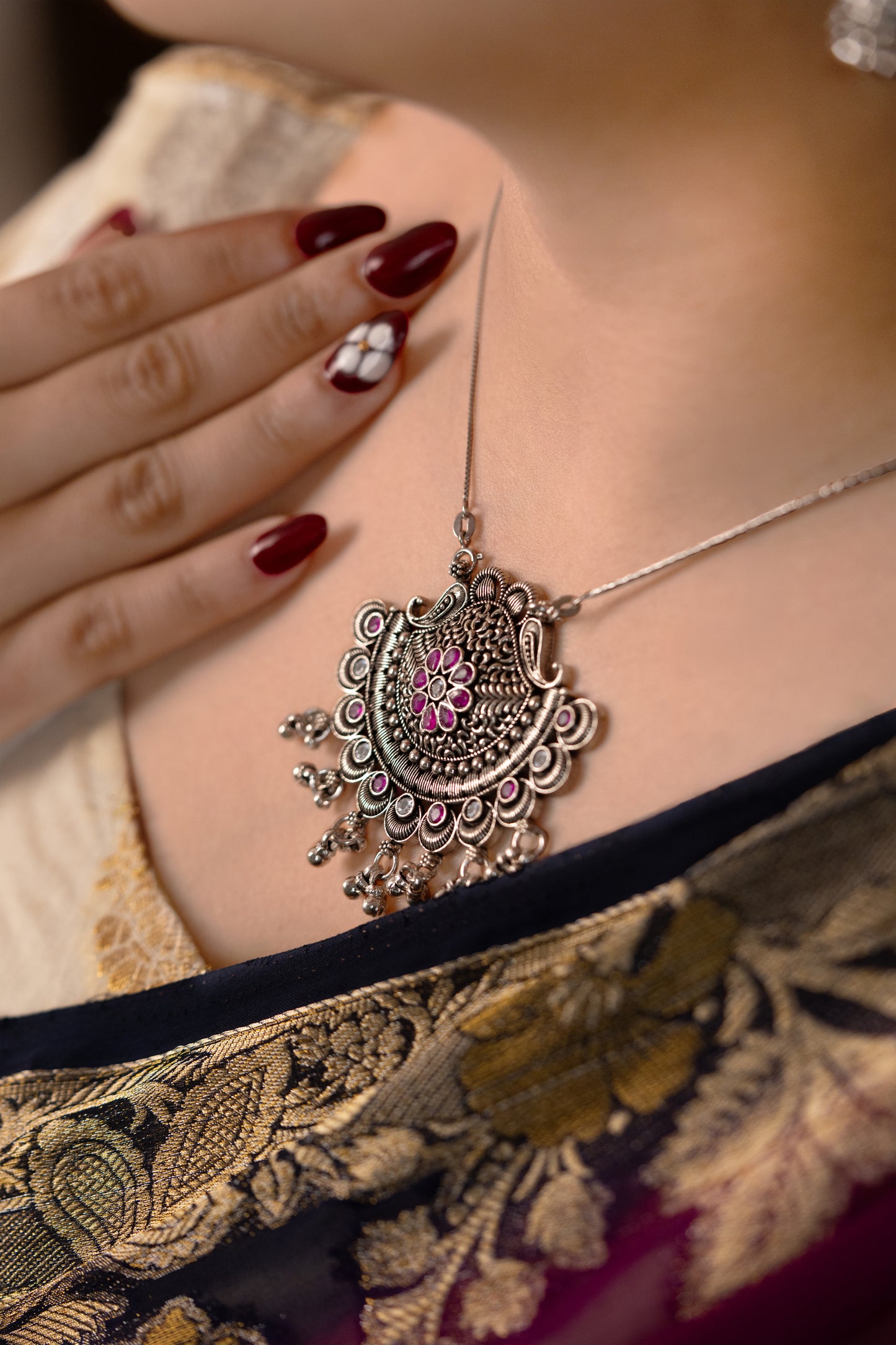 Reeva Devi Phool Ghungroo Pendant