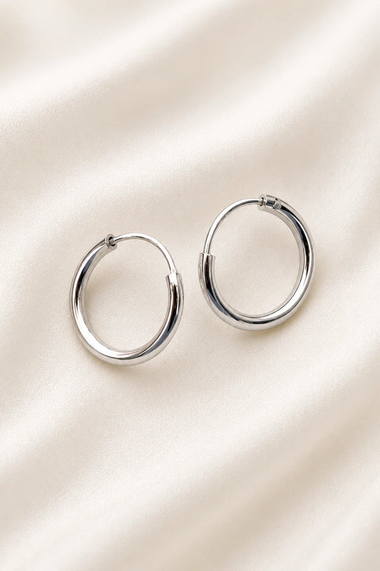 Essential Silver Hoop Earrings – 925 Sterling Silver