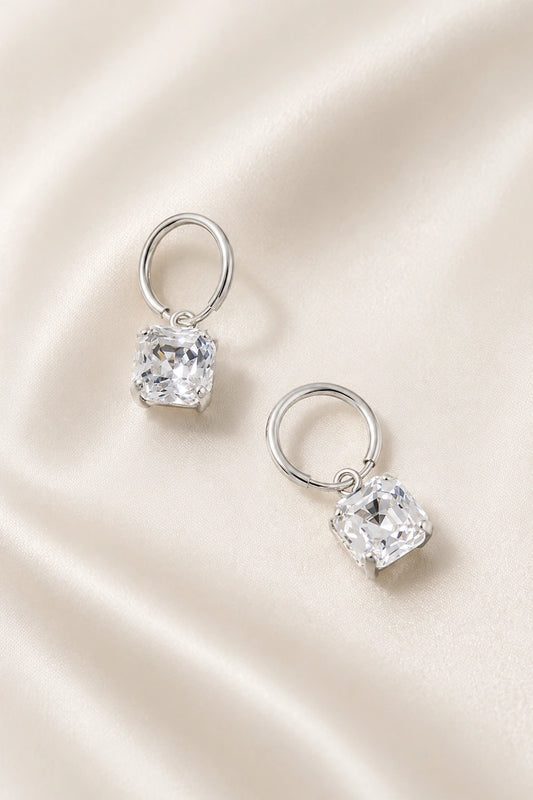 Lucia Cushion Hoop Earrings – 925 Sterling Silver