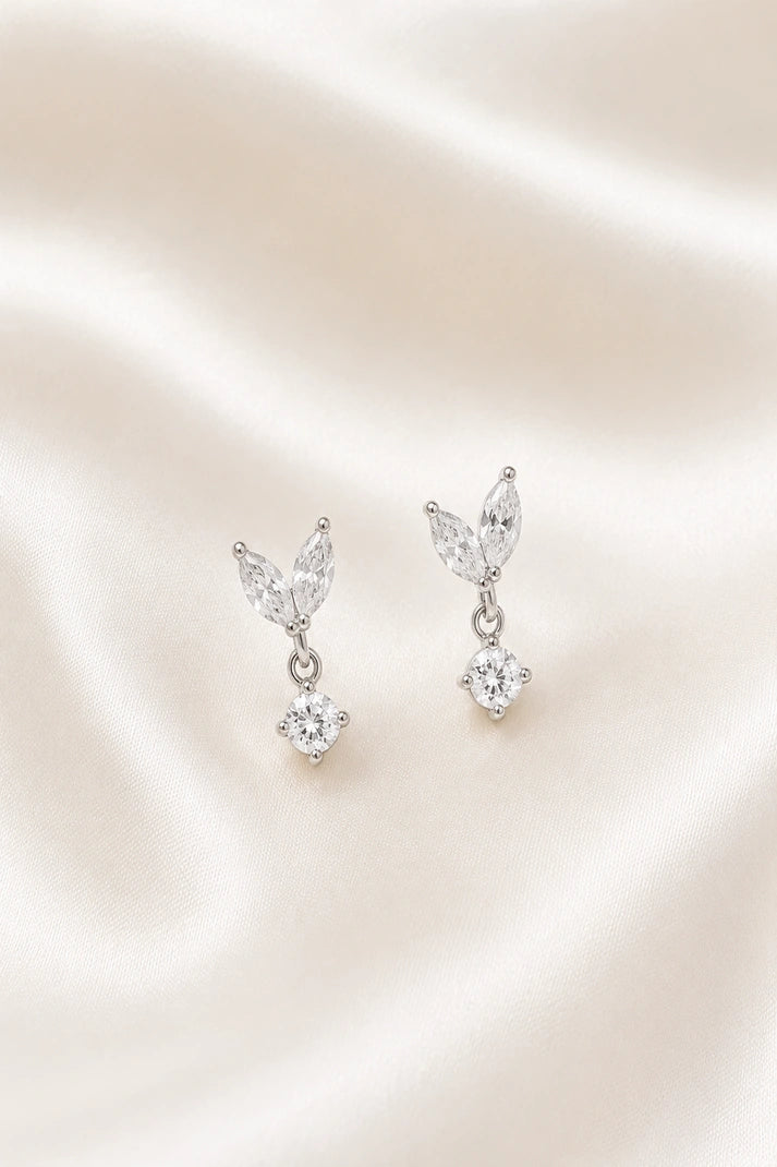 Reeva Belle Drop Earrings-925 Sterling Silver