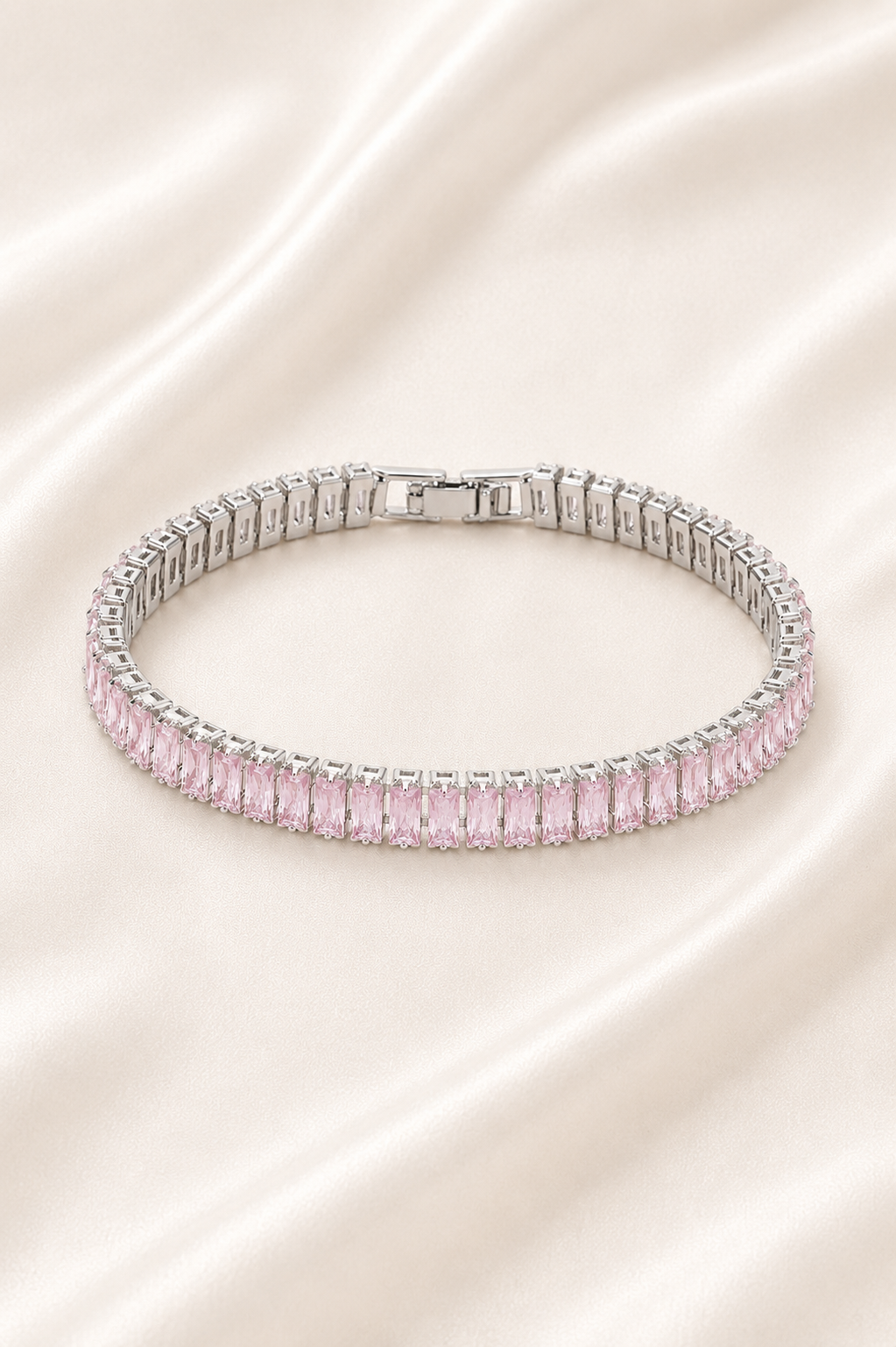 Reeva Blush  Tennis Bracelet – 925 Sterling Silver
