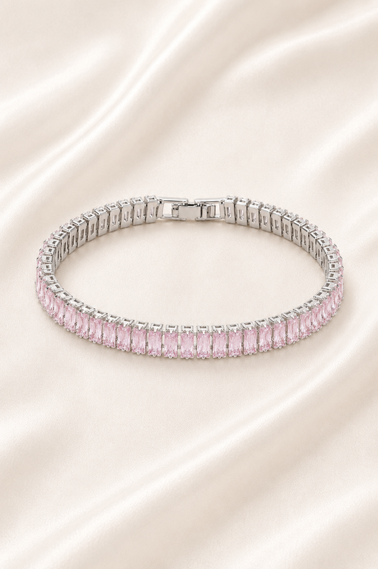 Reeva Blush  Tennis Bracelet – 925 Sterling Silver