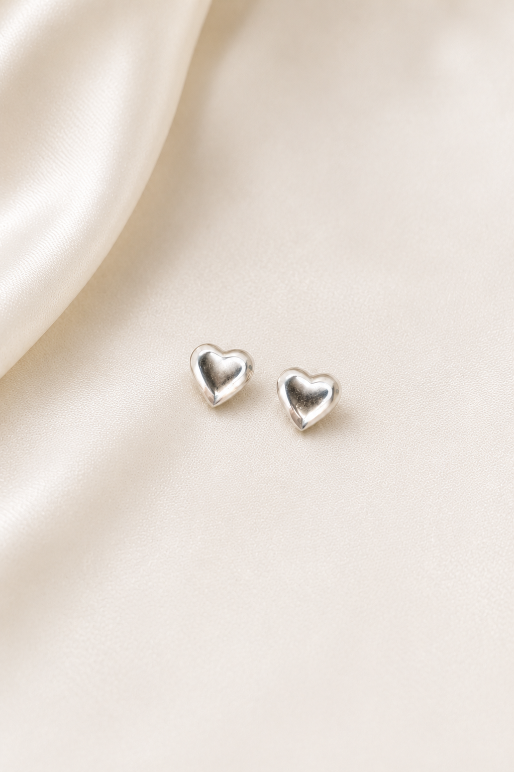 Sweetheart Stud Earrings – 925 Sterling Silver