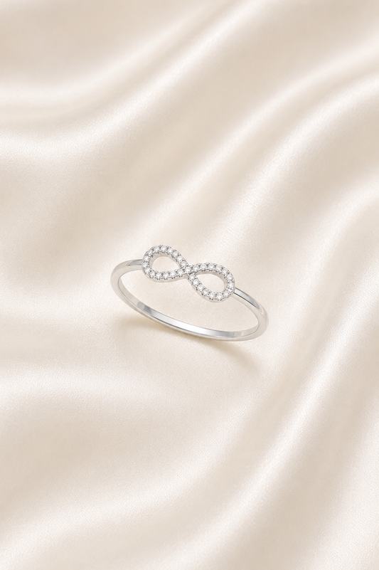 Reeva Infinity Sparkle Ring-925 Sterling Silver