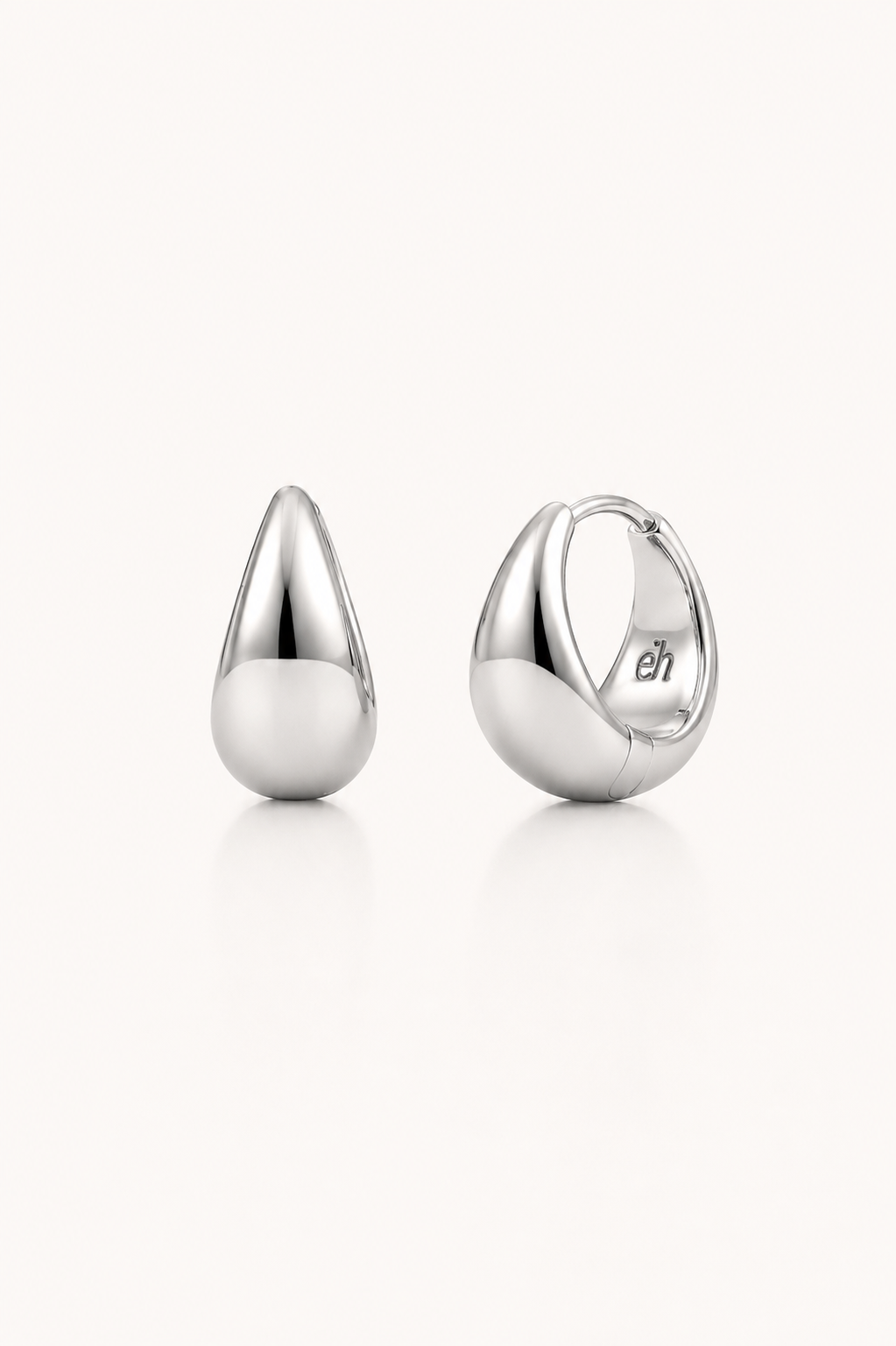 Teardrop Hoop Earrings – 925 Sterling Silver