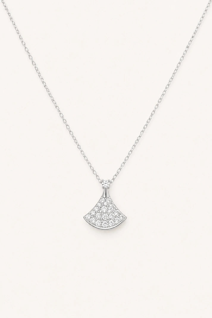 Reeva Celeste Fan  Necklace-925 Sterling Silver