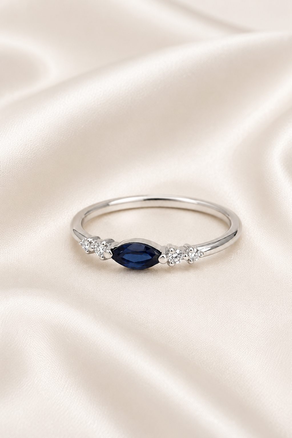Reeva Midnight Marquise Ring-925 Sterling Silver